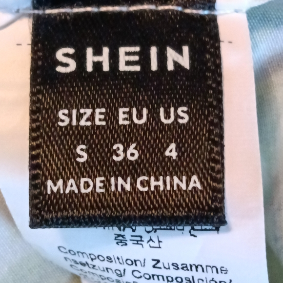 SHEIN Boho Lemon Print Smocked Midi Dress Size S - Picture 8 of 11